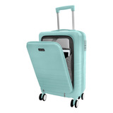 Maleta De Mano Linium Equipaje Para Cabina Avión Candado Tsa Color Aqua