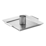 Grelha Tramontina Cosmos Para Frango Inox Recipiente Tempero