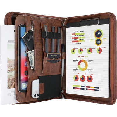 Carpeta Profesional Portafolio Mutifuncional Con Cremallera