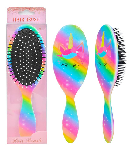 Olypegic Hairbrush, Small, Unicorn Design Aa