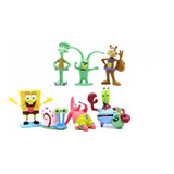 Kit Enfeites Ornamentos Decoração Turma Bob Esponja 7 Peças