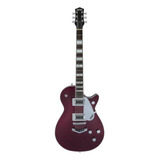 Guitarra Eléctrica Gretsch Electromatic G5220 Jet Bt De Caoba Dark Cherry Metallic Brillante Con Diapasón De Nogal Negro