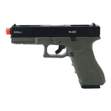 Pistola Airsoft Gbb Green Gás Blowback Glock R18 Od - Qgk