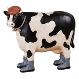 Figura Decorativa Vaca Moño 25x22cm
