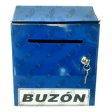 Buzon De Correspondencia O Sugerencias Metalico Azul