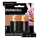 Pila D Duracell Paquete 2 Piezas Baterias Cilindrica 1.5 V