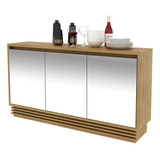 Balcão Buffet C/ Espelho Natural 160x86,8x36,3cm Tecnomobili