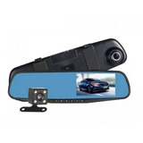 Cámara Dual Carro Espejo Retrovisor Dvr Reversa Sensor 4.3pl