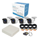 Kit Hd Videovigilancia 4 Camaras Dvr 4 Nube Hilook Cctv