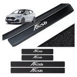 Sticker Protección De Estribos Ford Fiesta Fibra De Carbono