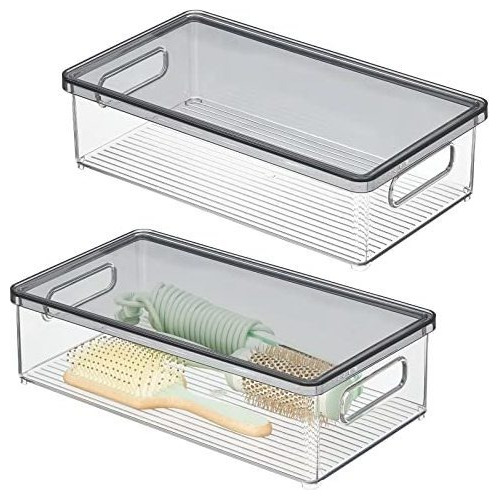 Caja De Almacenamiento De Gabinete De Baño Apilable 2pz