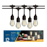 Pack De 4 Luces Led En Serie Vintage, Para Terraza, Jardin.