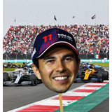 Figura Rostro De Checo Corredor De F1 En Coroplast