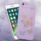 Funda Para iPhone 7 Plus iPhone 8 Plus Morado Delgada Tpu