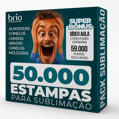 Pack Sublimação 50.000 Estampas Vetores Chinelos Camisas