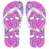 Chinelo Unicórnios Catcórnio Super Fofo Chinelo Rosa