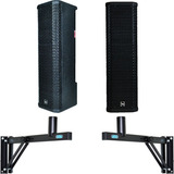 Par Line Array Live4 Leacs 400wrms Ativa + Passiva + Suporte