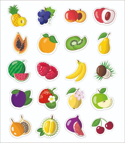 80 Adesivo Para Scrapbook Agenda Planner Frutas Frutinhas