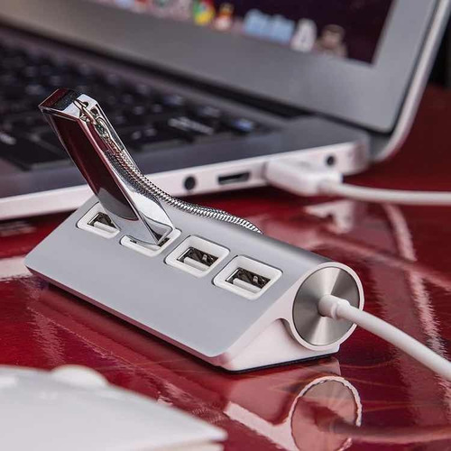 Hub Usb Mac Aluminio Macbook Y Pc X 4 Windows Apple