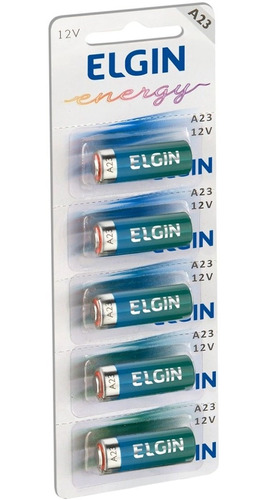 Bateria Elgin A23 Pilha 12volts 12v Battery Blister 5 Pilhas