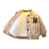 Chaqueta De Lana Invierno Niños Uniforme Béisbol Engrosado