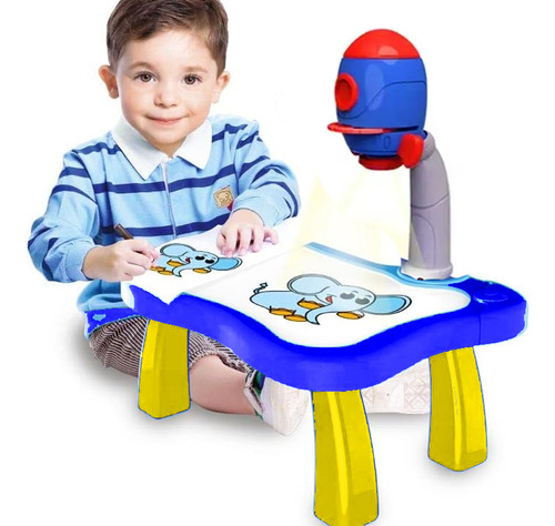 Mesa De Desenho Infantil Projetora C/ Canetinha 24 Desenhos