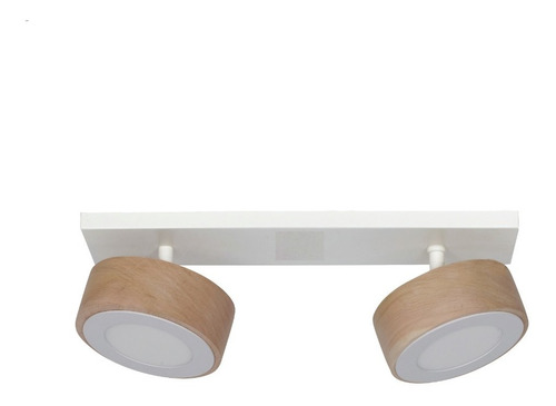 Aplique Techo Pared Living Benny 2 Luces Madera Led Vg