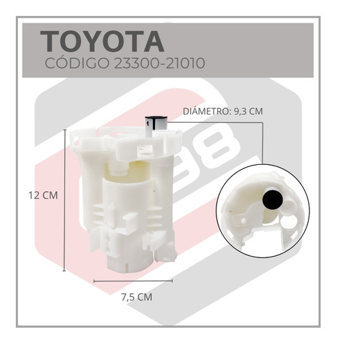 Filtro Gasolina Plastico Toyota Corolla Sensacion Camry 3.5 Foto 5