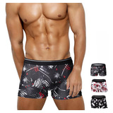 Boxers Calzoncillos Transpirable Impresión Para Hombre 3pcs