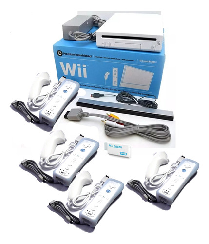 Nintendo Wii Con 4 Control Juegos Disco Duro 1 Tb Usb