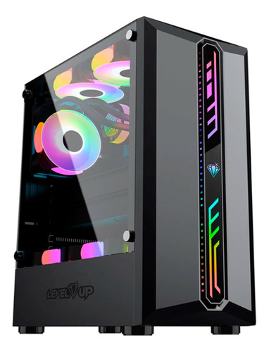 Gabinete Gamer Level Up Cassiopeia Atx Vidrio Templado 