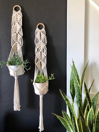 Setx2 Colgante Para Plantas - Macramé / Plant Hanger Boho