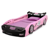 Delta Infantil Deporte Coche De Carreras Cama Doble Rosado