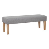 Miley Bench, London Fog Grey, Patas Naturales