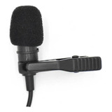 Microfone Omnidirecional Lapela Entrevista Apresentações Preto