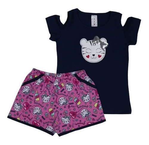 Roupas Femininas Kit Com 4 Conjunto Infantil Menina Juvenil