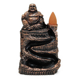 Incensário Buda Chinês Cascata Fumaça Invertida + 5 Cones