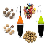 Kit Pesca Tambas 2 Boias Cevadeira + 20 Miçangas 2 Anteninha