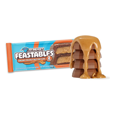 Cups Chocolate Leche Relleno Crema Cacahuate Mr Beast 40 G | Envío gratis