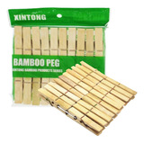 20 Ganchos Bamboo Orgánicos Ropa 