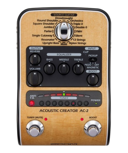 Pedaleira Zoom Ac-2 Ac2 Ac 2 Acoustic Creator Violão