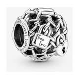 Pandora Charm Encanto Candado Eslabón Cadena Calado Original