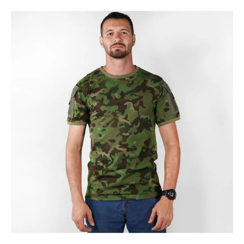 Camiseta Tática Masculina Ranger Bélica - Camuflada Tropic 