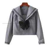 Conjunto Completo De Falda Uniforme Gris De Dos Líneas, Auté