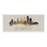 Stupell Industries Los Ángeles Skyline Silueta Placa De Pare