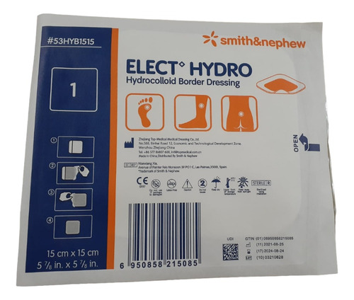 Apósito Hidrocoloide Electhydro 15x 15 Cm Similar Duoderm 1p