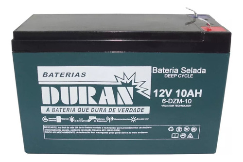 Kit C/ 6 Bateria Selada 12v 10ah 10a Nobreak Sms 1400va