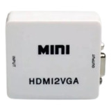 Mini Adaptador Hdmi2vga Conversor Para Audio E Video