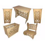 Kit Provençal Floral Decoração Mesa Cubo Mdf  Frete Grátis