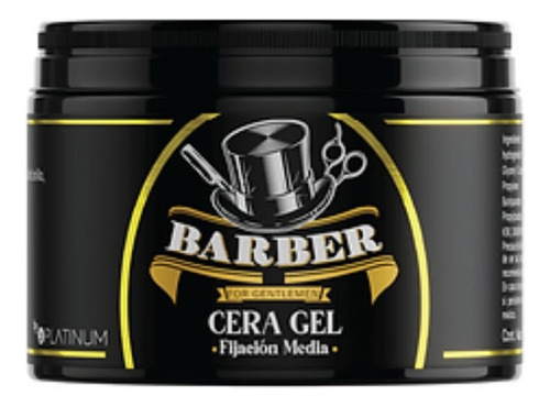 Cera Gel Para El Cabello Barber Platinum Fijacion Media 150g